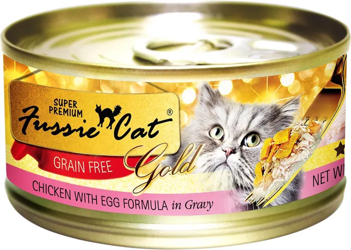 Fussie Cat Gold Chicken w/Egg 2.82oz