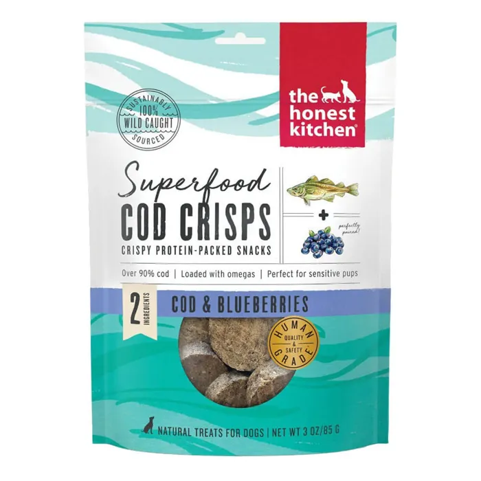 Honest Kitchen Cod Crisps w/Blueberry 3oz