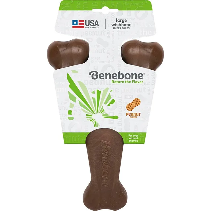 Benebone Wishbone Peanut Butter Lg