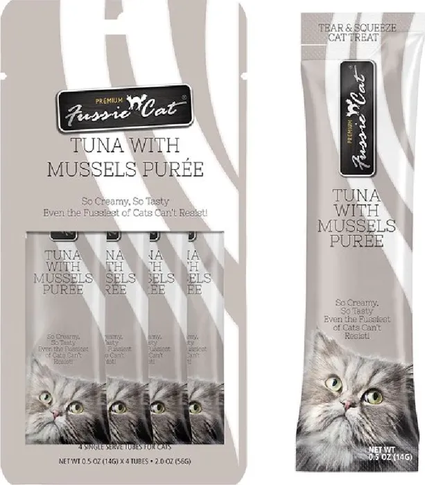 Fussie Cat Puree Tuna/Mussels 4 Pk