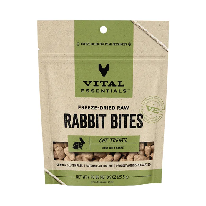 Vital Essentials Cat Rabbit Bites FD .9oz