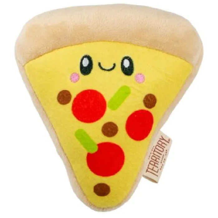 Territory Dog Plush Squeaker Pizza 6"