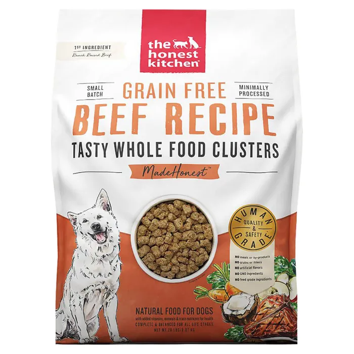 Honest Kitchen Dog Clusters GF Beef 20#