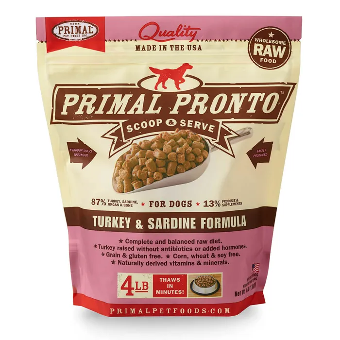 Primal Pronto Turkey and Sardine Formula 4 Lbs