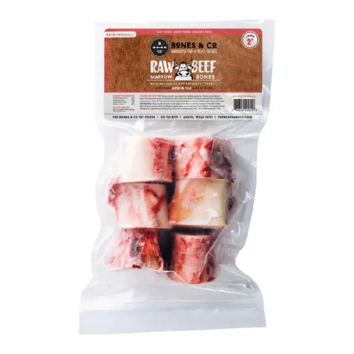 Bones & Co. Frozen Beef Bones 2" 6pk