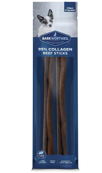 Barkworthies Collagen Beef Stick 12" 2 Pk