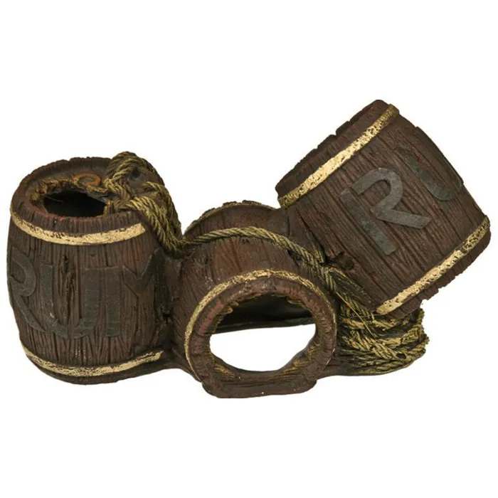 Blue Ribbon Rum Barrel Pile With Cave