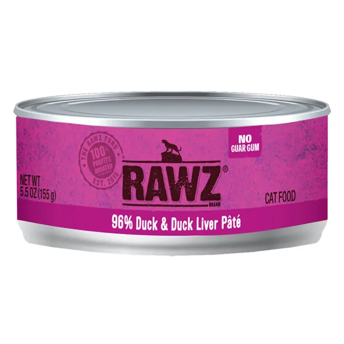 Rawz Cat Can 96% Duck & Duck Liver Pate 5.5oz