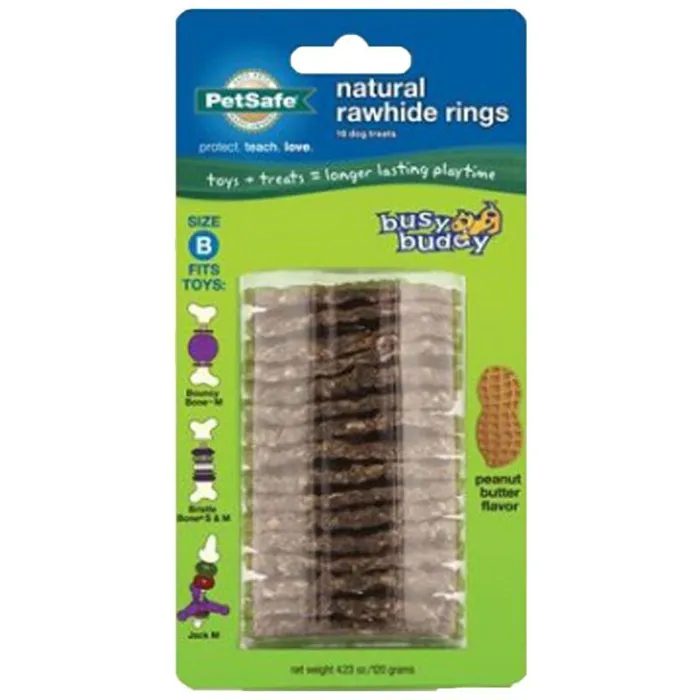 Busy Buddy Size C P-Butter Rawhide Ring