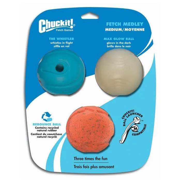 Chuckit Fetch Medley Medium 3pk
