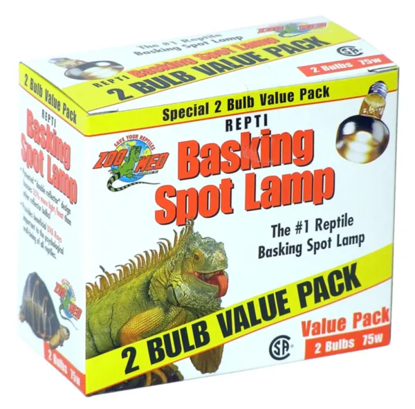 Zoo Med Basking Heat Bulb 75w 2 Pack