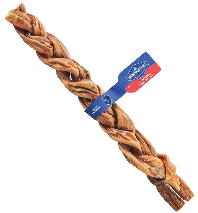 Barkworthies Braided Beef Gullet 12"