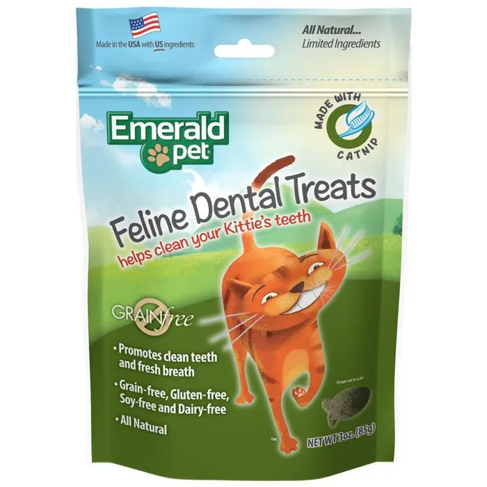 Emerald Pet Cat Dental Treat Catnip 3oz