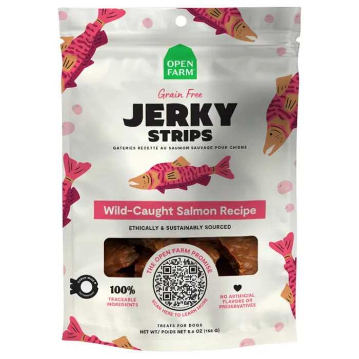 Open Farm Dog Treat Gf Jerky Strips Beef 5.6oz