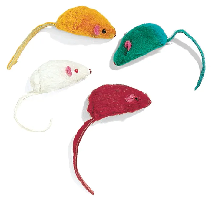 Spot Cat Plush Mice w/ Catnip 4pk