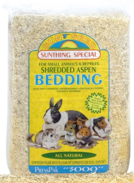 Sunseed Shredded Aspen Bedding 2500CI