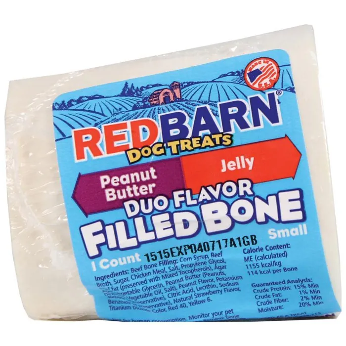 Red Barn Duo Filled Bone BN PB&J Small