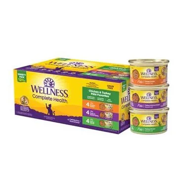 Wellness Ckn/Tky Pate Variety Pack 3oz 12ct