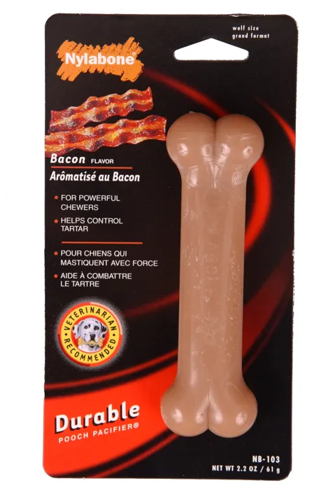 Durable Bacon Flavored Bone Wolf