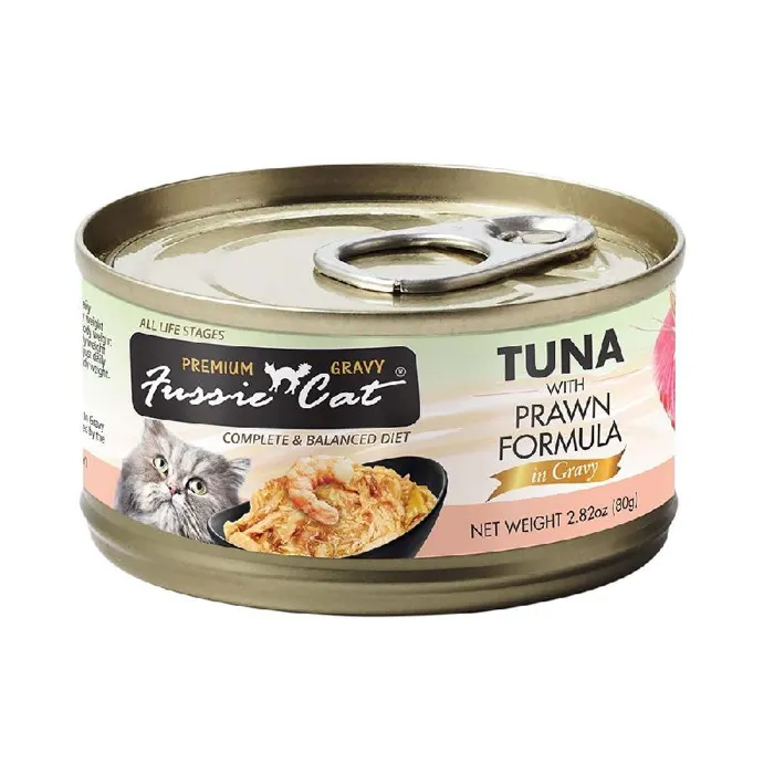 Fussie Cat Tuna/Prawn in Gravy 2.8oz