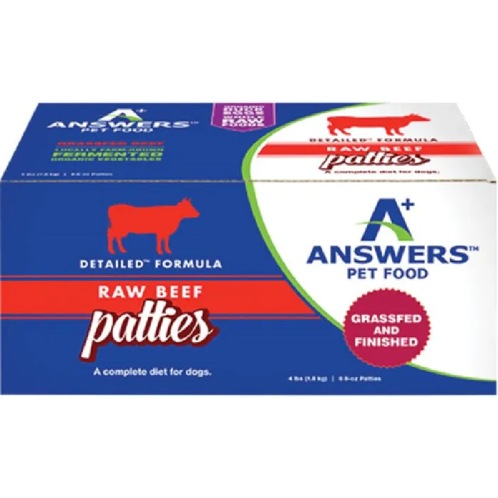 Answers Frozen Detail Beef Patties 8oz
