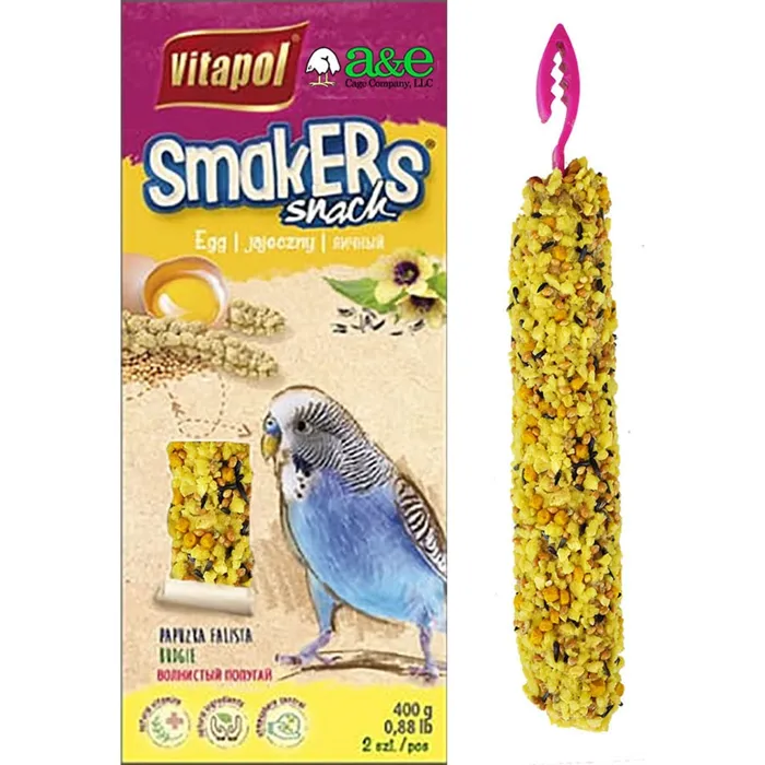 A&e Smackers Snack Egg Treat Stick Parakeet Twin Pack