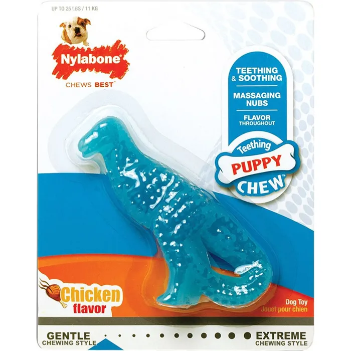 Nylabone Puppy Chew Dino Chicken Regular
