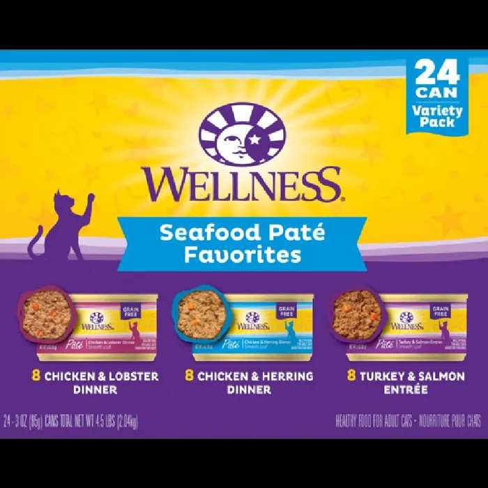 Wellness Seafood Pate Variety Pack 3oz 12ct