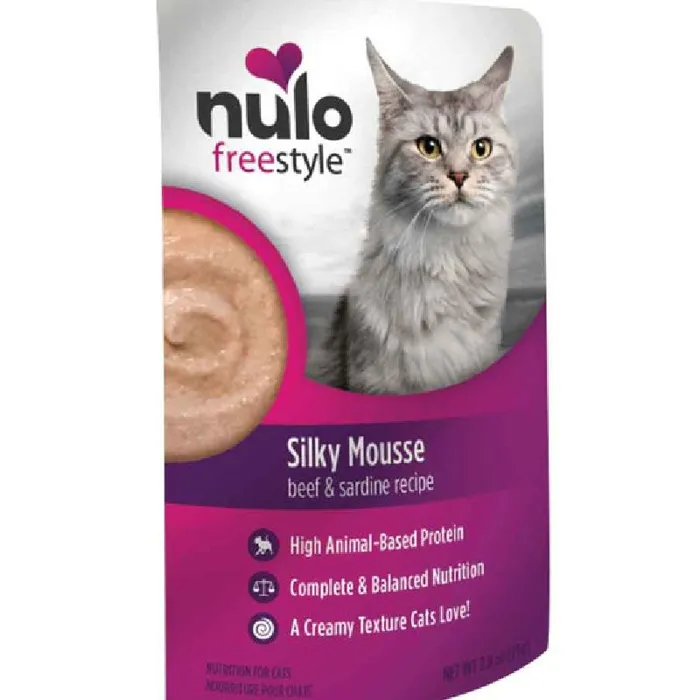 Nulo Cat Mousse Beef/Sardine Pouch 2.8oz
