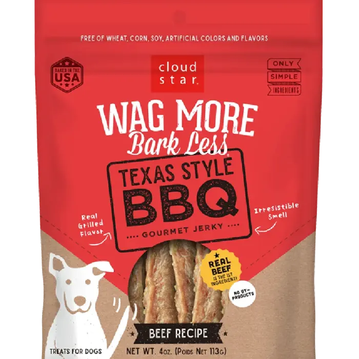 Wag More Dog Jerky Texas Beef 10oz