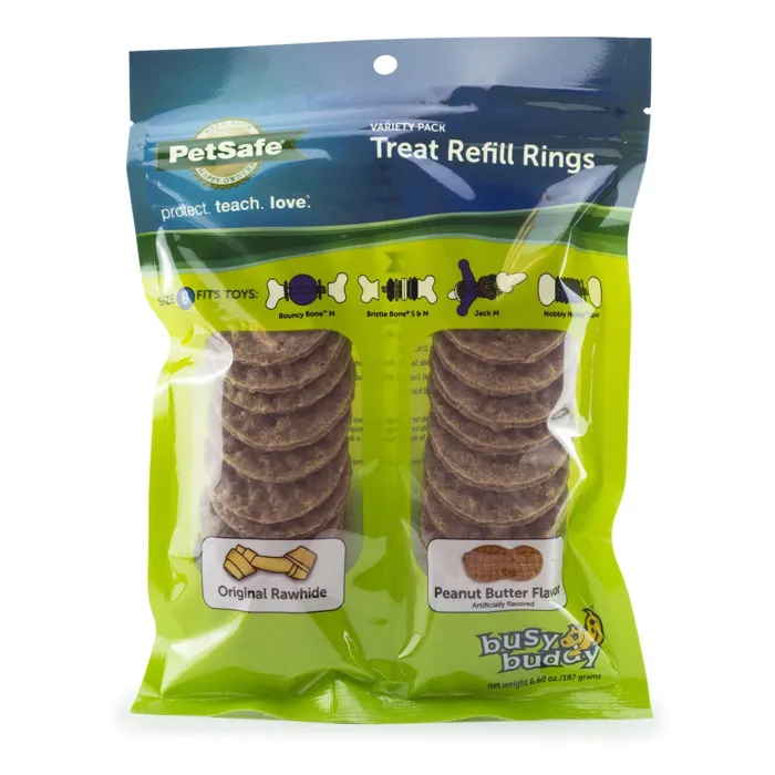 Petsafe Busy Buddy Rawhide Rings Medium