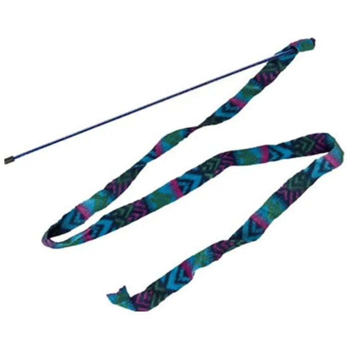 Cat Prancer Fleece Frenzy Wand Assorted 60"
