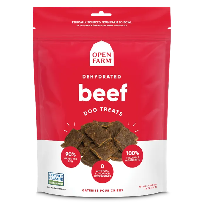 Open Farm Dog Beef Dehydrated Treat 4.5oz