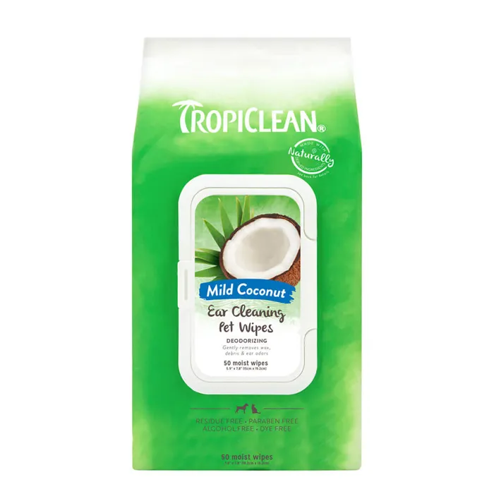 Tropiclean Ear Clean Wipes 50ct