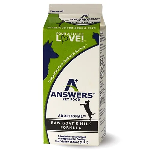 Answer's Raw Goat's Milk Vermont 1/2 Gallon