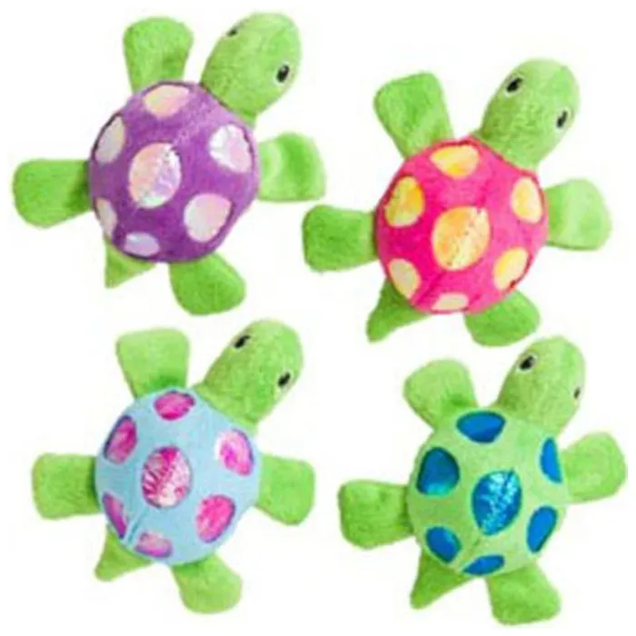 Shimmer Glimmer Turtle W/Catnip Cat Toy 4"