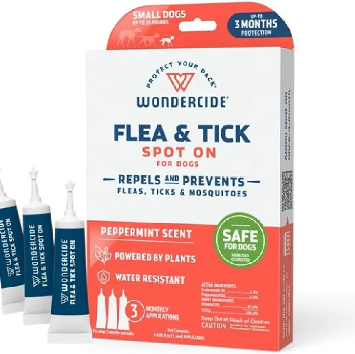 Wondercide Flea Tick Spot On For Dogs Small Peppermint