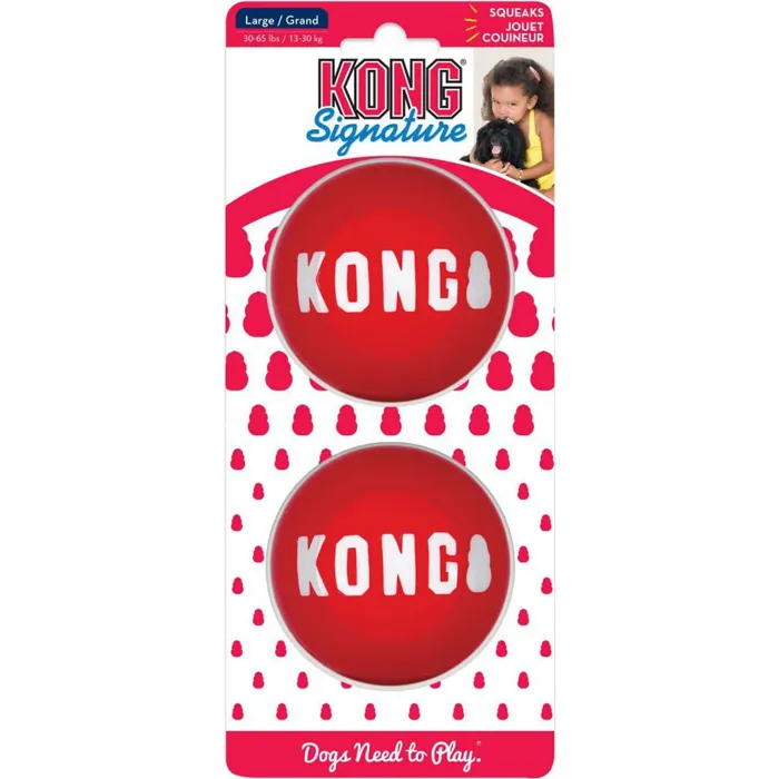 Kong Signature Balls Lg 2pk