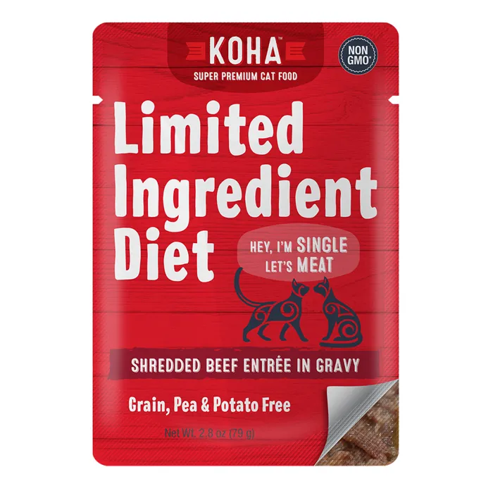 Koha Cat Pouch LID Shredded Chicken 2.8oz