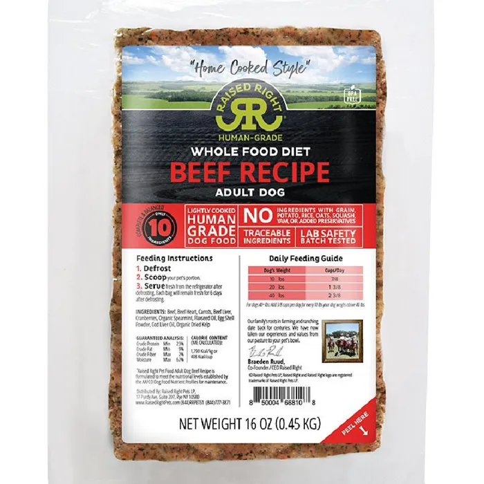 Raised Right Adult Beef 1#