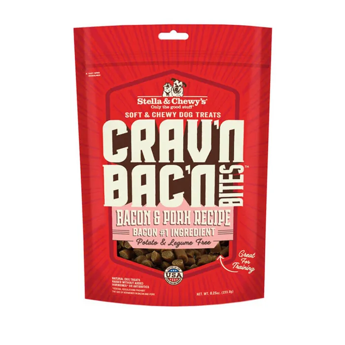 Stella & Chewy's Cravin'  Bacon Bites Pork 8.25oz
