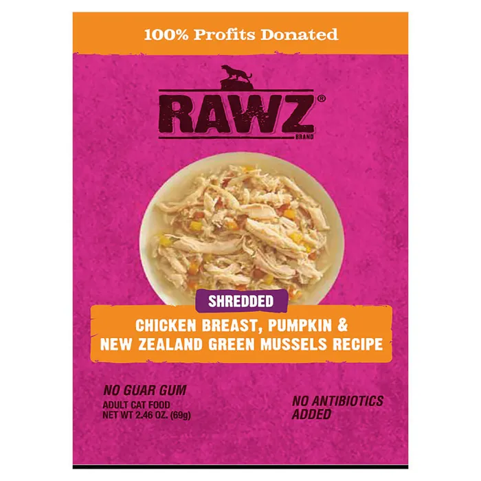 Rawz Cat Shredded Chicken/Pumpkin 2.46oz