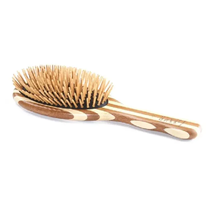 Bass Brush Oval Bristle Xlarge with Bamboo Handle