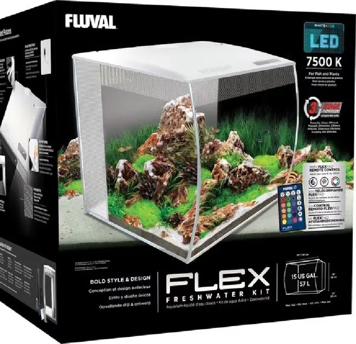 Fluval FLEX Aquarium Kit 15 gal White