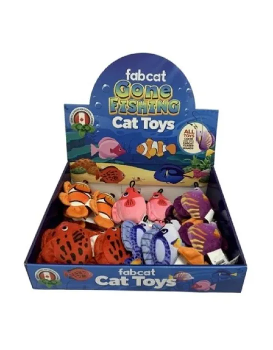 Fab Cat Toy Gone Fishing Display Asst 25pc