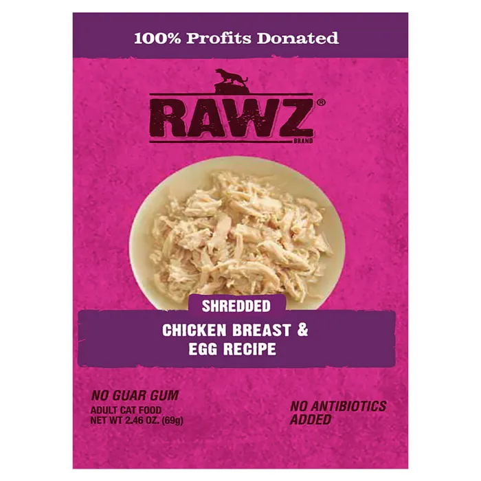 Rawz Cat Shredded Chicken/Egg 2.46oz