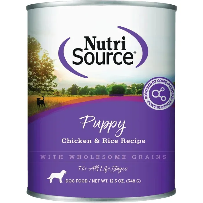 Nutrisource Wet Puppy Chicken & Rice Recipe With Wholesome Grains 12.3 Oz