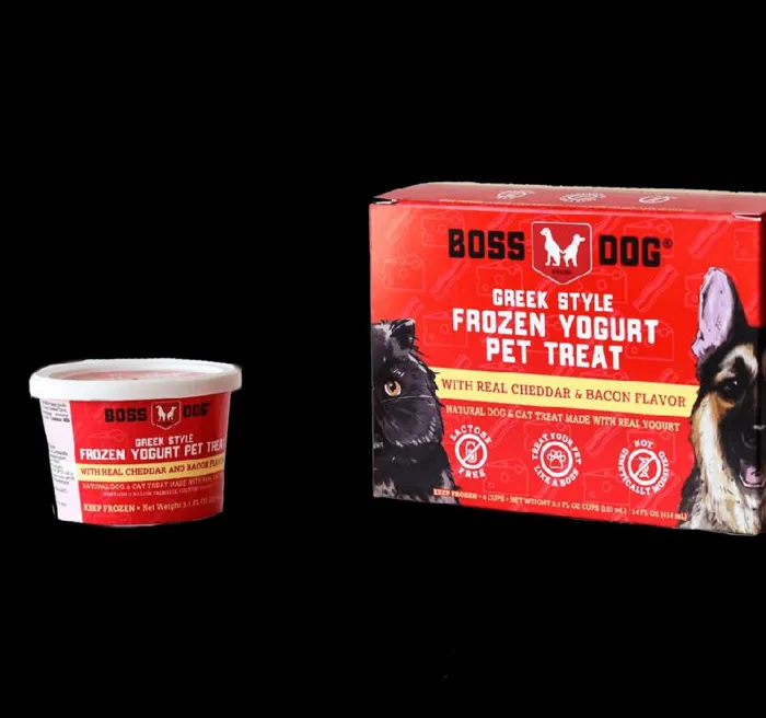 Boss Dog Frozen Yogurt Cheddar/Bacon 14oz (4pk)