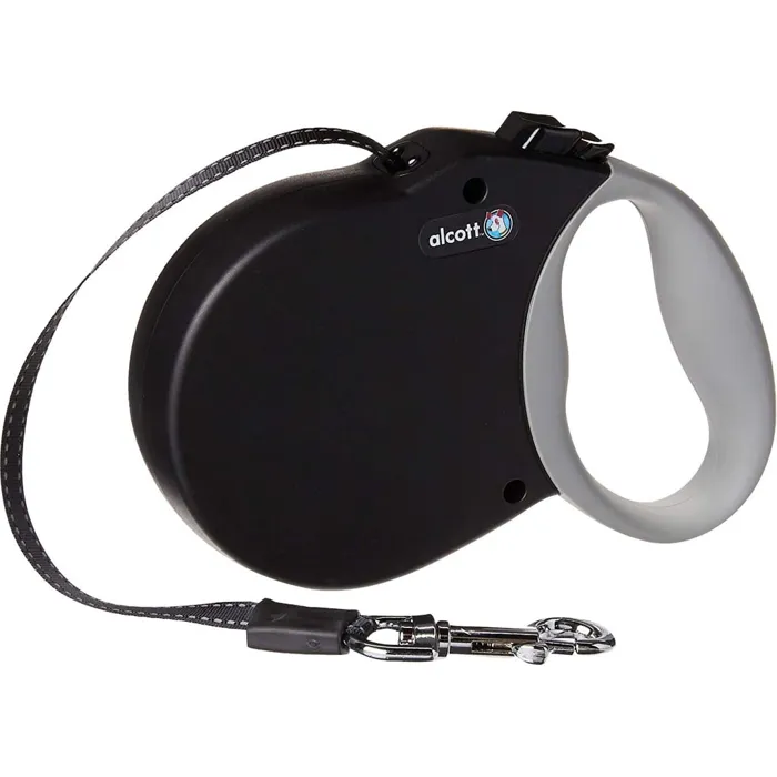Alcott Expedition Retract Leash Black Large 24'