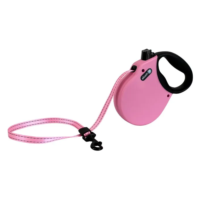 Alcott Adventure Retract Leash Medium Pink